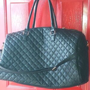 Quilted Black Travel Bag